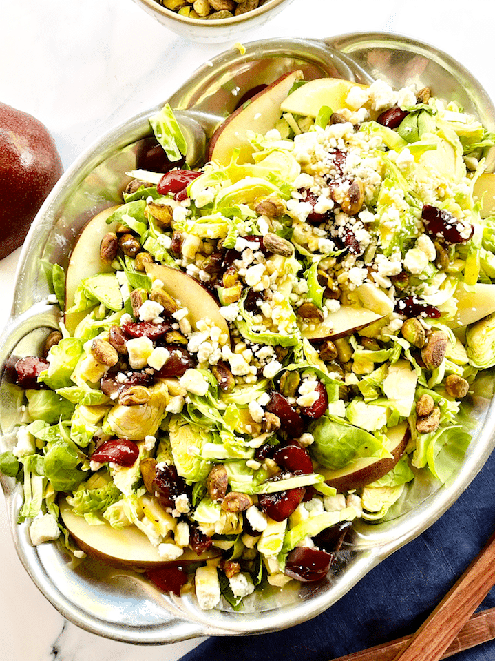 Shaved Brussels Sprouts Salad With Blue Cheese & Cherries Super Safeway
