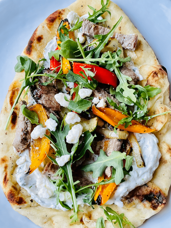 Grilled Steak Gyros With Lemon Herb Greek Yogurt Sauce Super Safeway