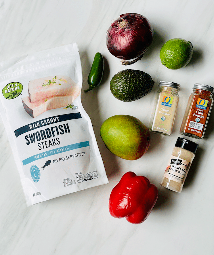 Grilled Swordfish Tacos With Mango Avocado Salsa Super Safeway