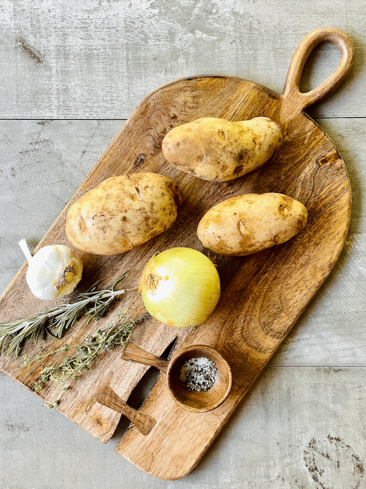 Roasted Lyonnaise Potatoes With Onions and Feta Super Safeway