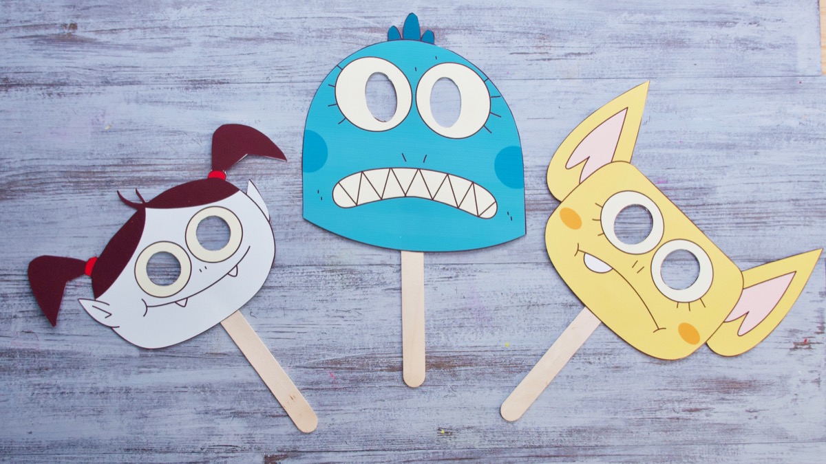10 Monsters In The Bed Halloween Masks Super Simple