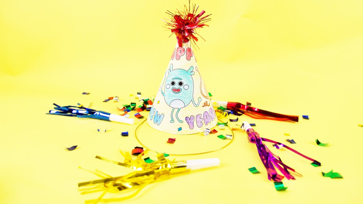 The Bumble Nums New Year's Eve Party Hat Super Simple
