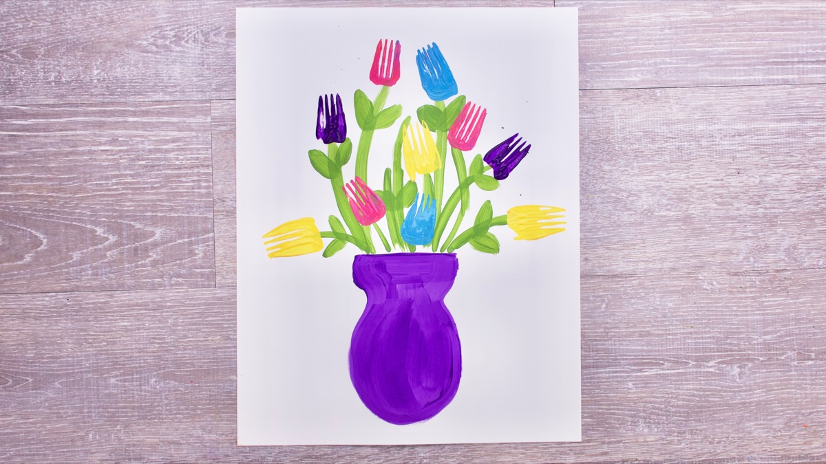 Fork Flowers Super Simple