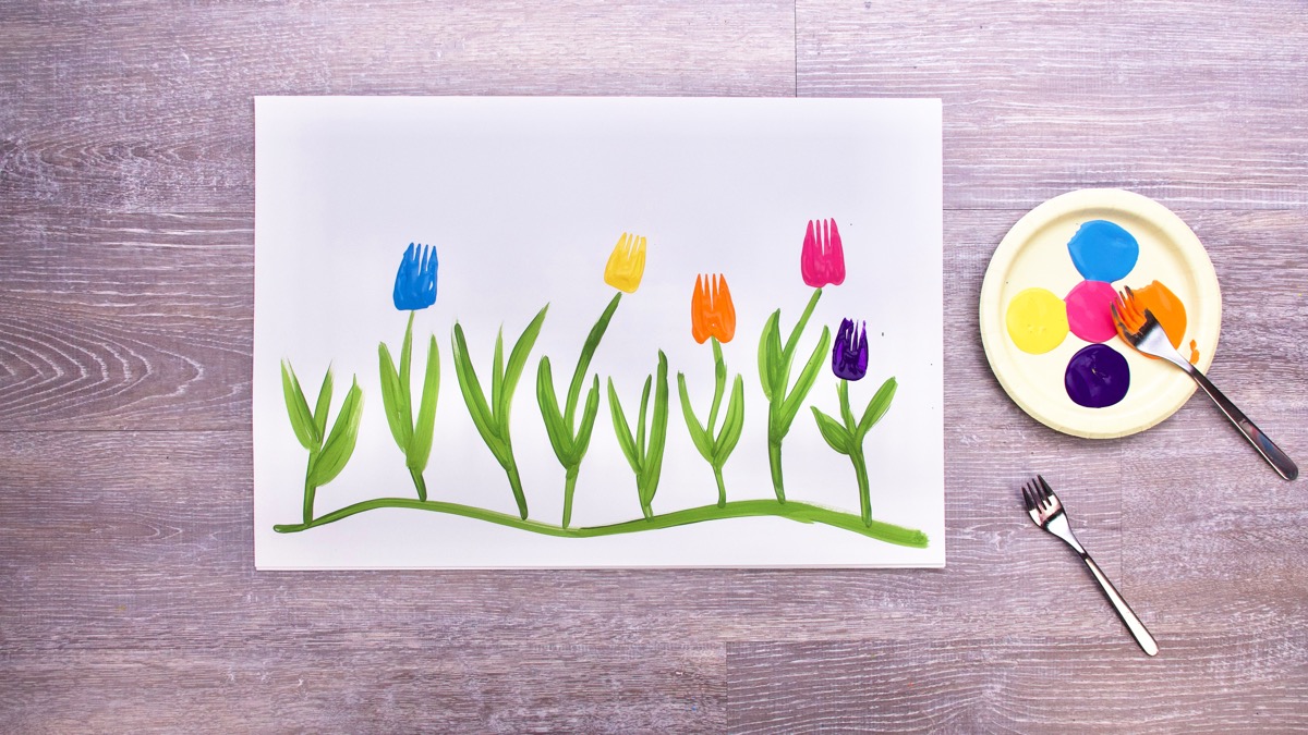 Fork Flowers Super Simple