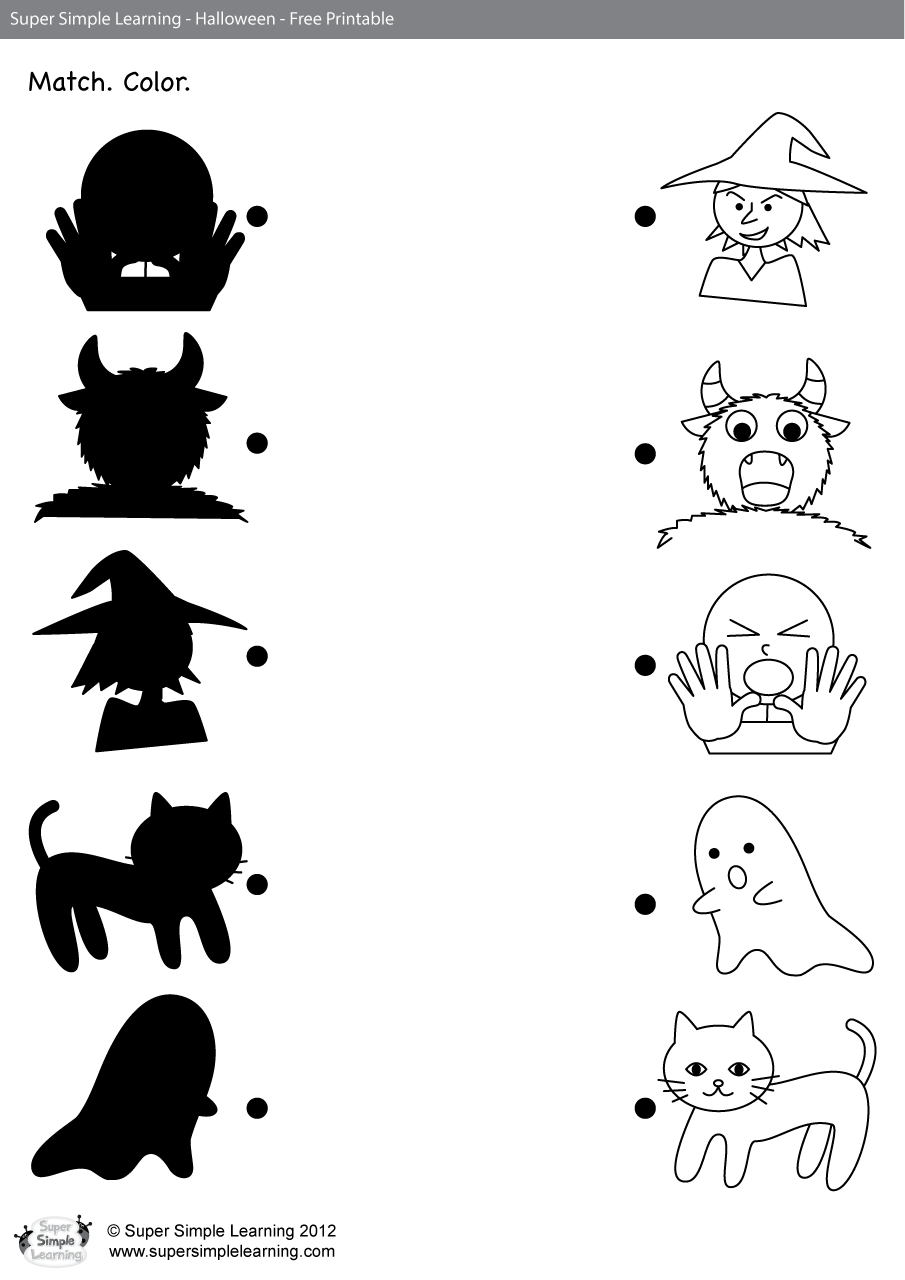 Go Away! Worksheet Match & Color Super Simple