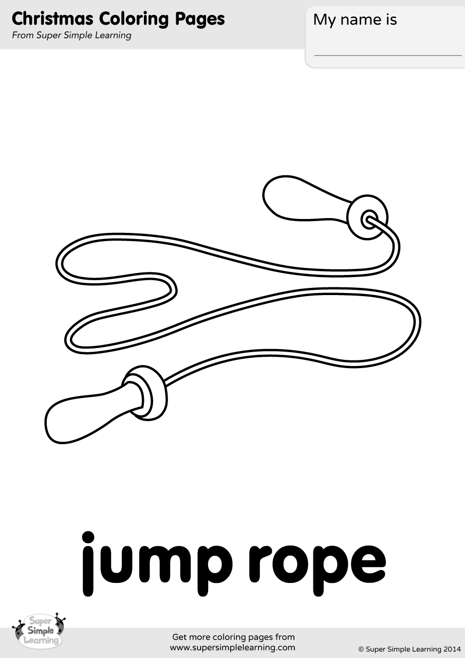 Jump Rope Coloring Page Super Simple