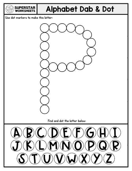 Alphabet Dot Marker Worksheets Superstar Worksheets