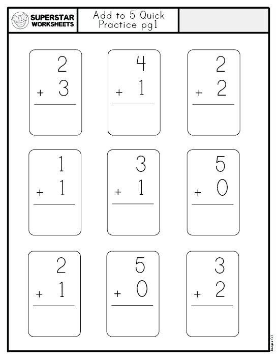 Kindergarten Addition Worksheets - Superstar Worksheets