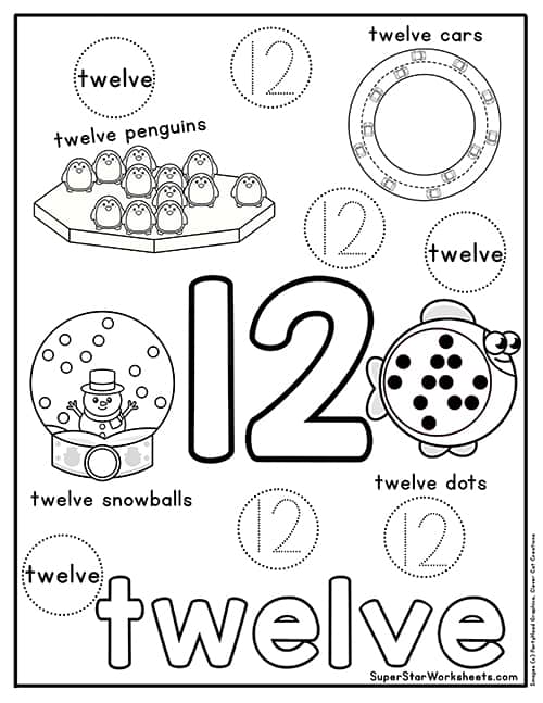 Number 12 Worksheets