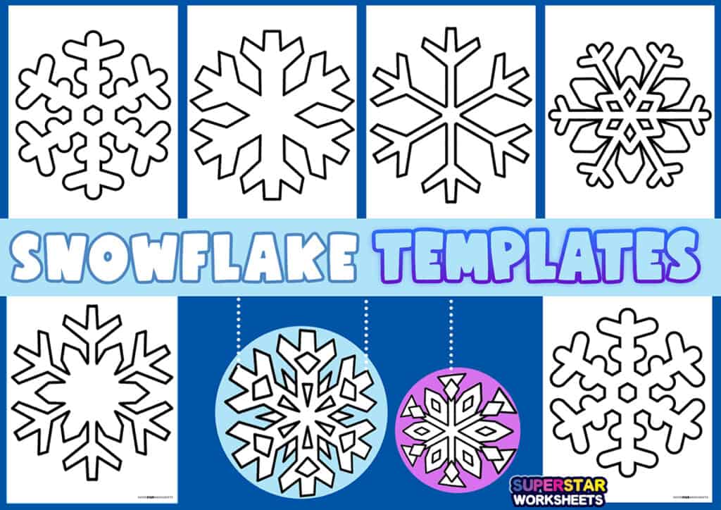 Snowflake Templates - Superstar Worksheets