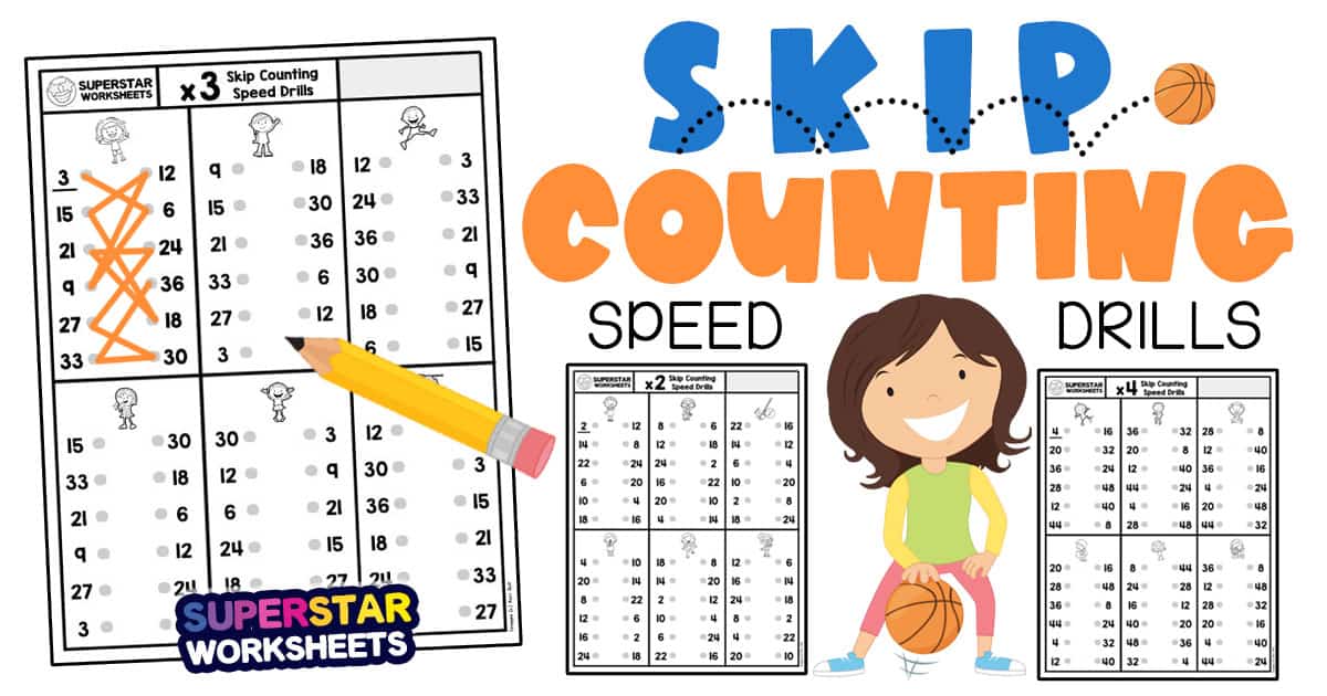 Skip Counting Speed Drills Superstar Worksheets
