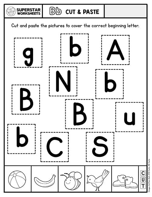 Letter B Worksheets Superstar Worksheets