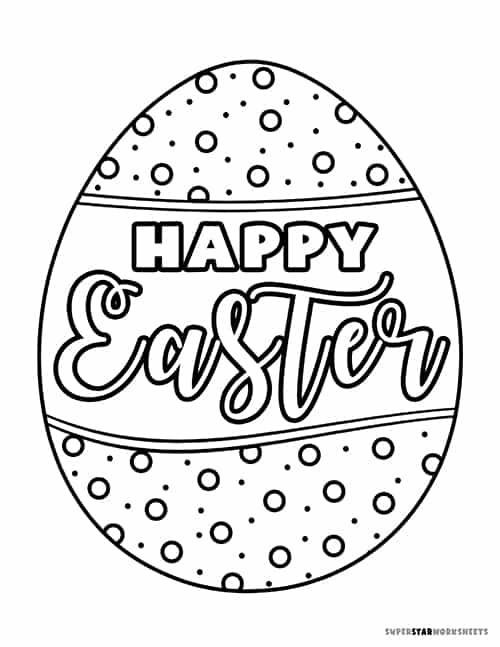 Easy Easter Egg Coloring Pages