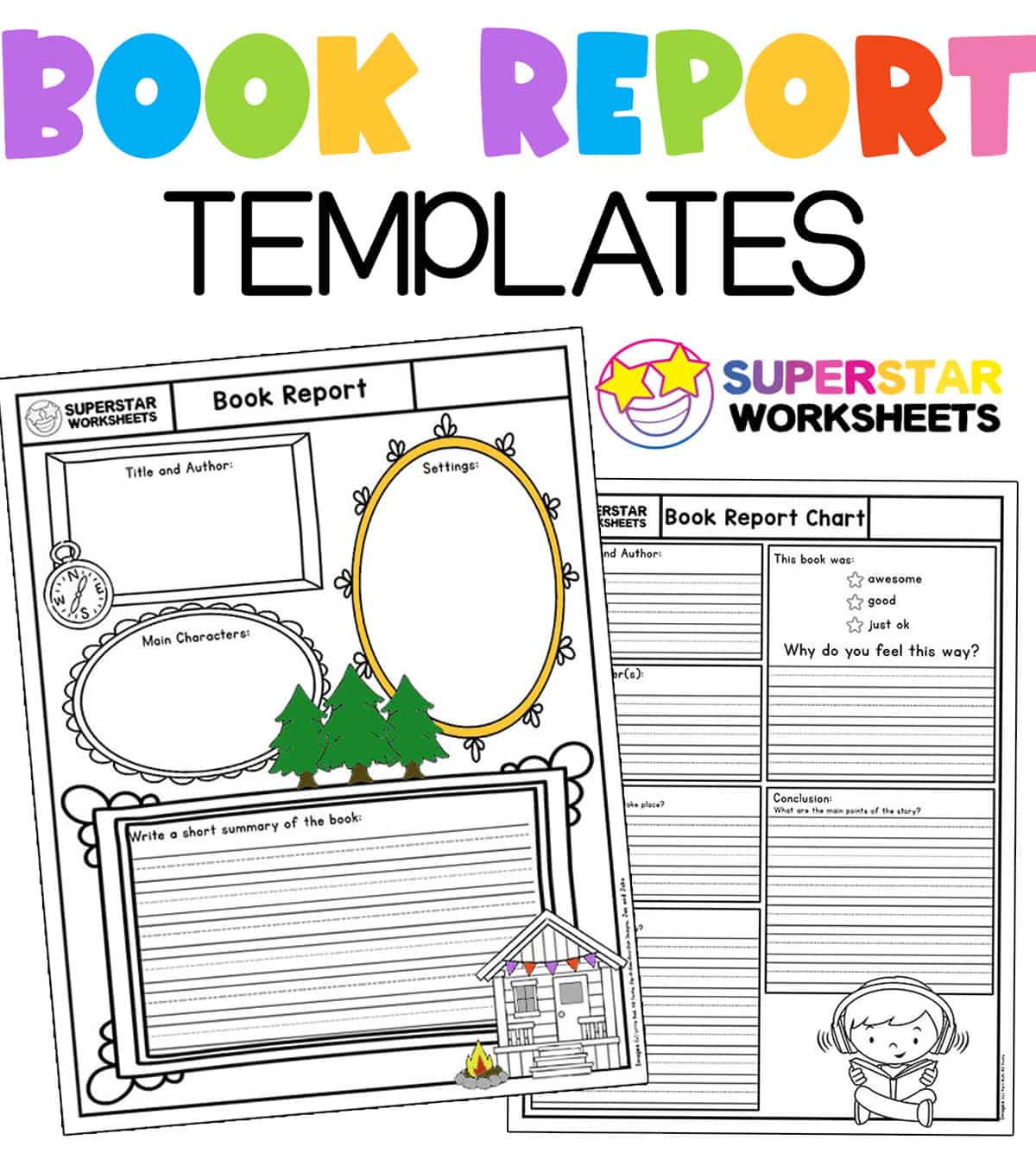 Cereal Box Book Report Templates