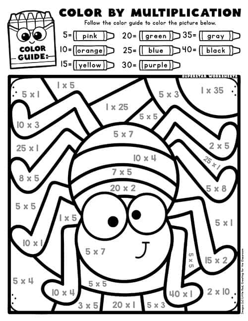 Halloween Math Worksheets Multiplication