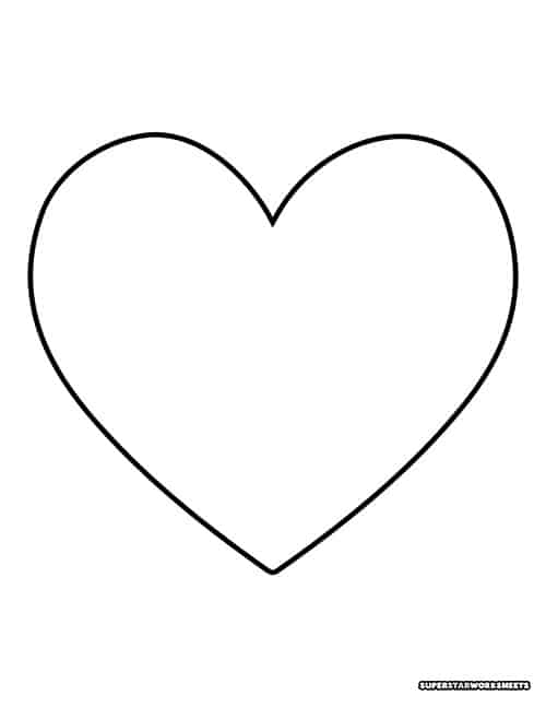 A Coloring Page Of A Heart