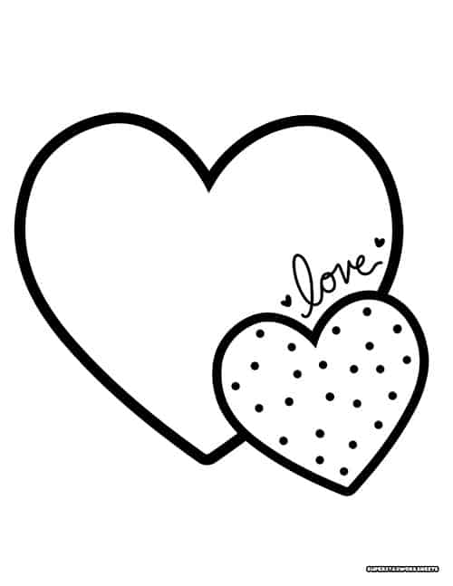 A Coloring Page Of A Heart