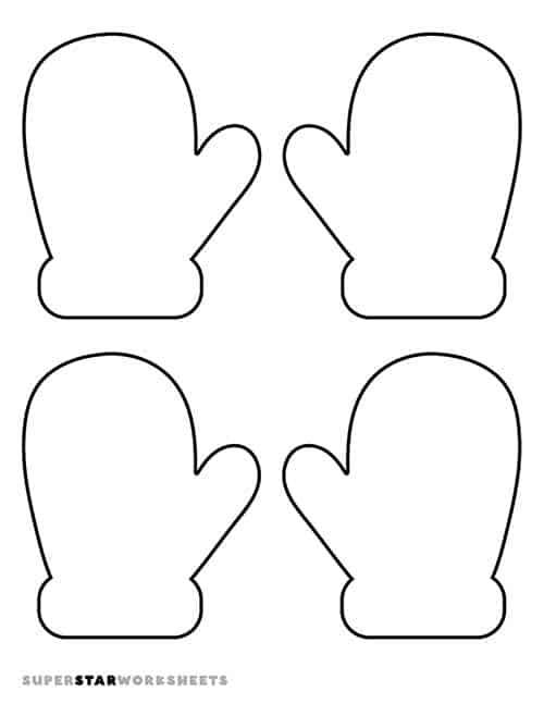 Mitten Outline Printable