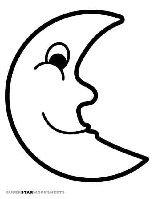 Full Moon Coloring Pages For Kids