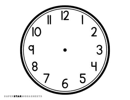 Clock Template Clock To Read Printable Template
