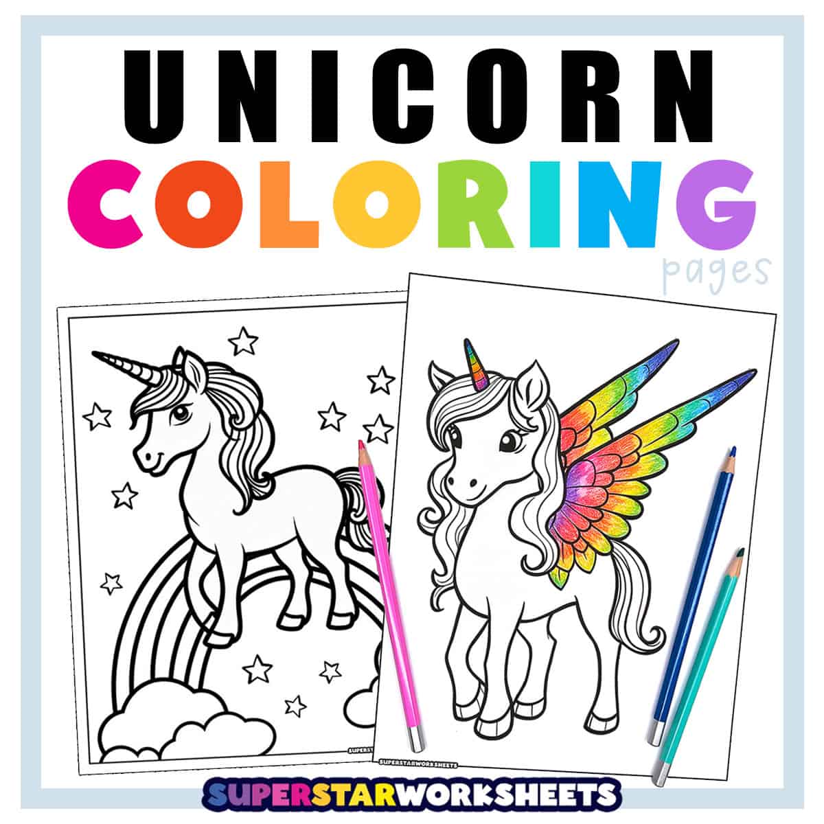 Free Coloring Pages For Unicorns