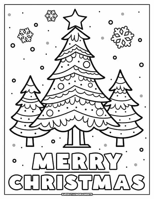 Merry Christmas Logo Coloring Pages