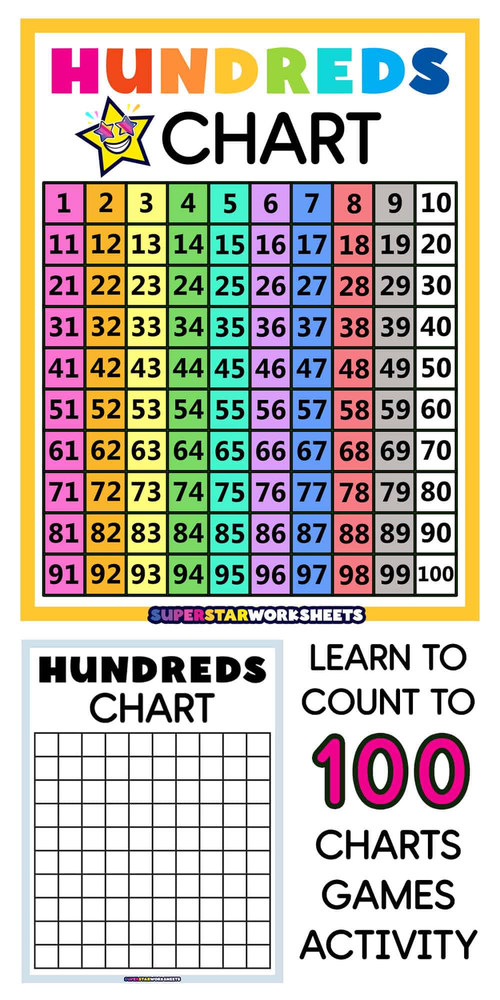 Hundreds Chart Printables - Superstar Worksheets