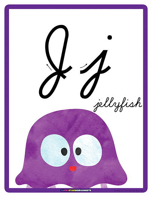 Cursive J Superstar Worksheets