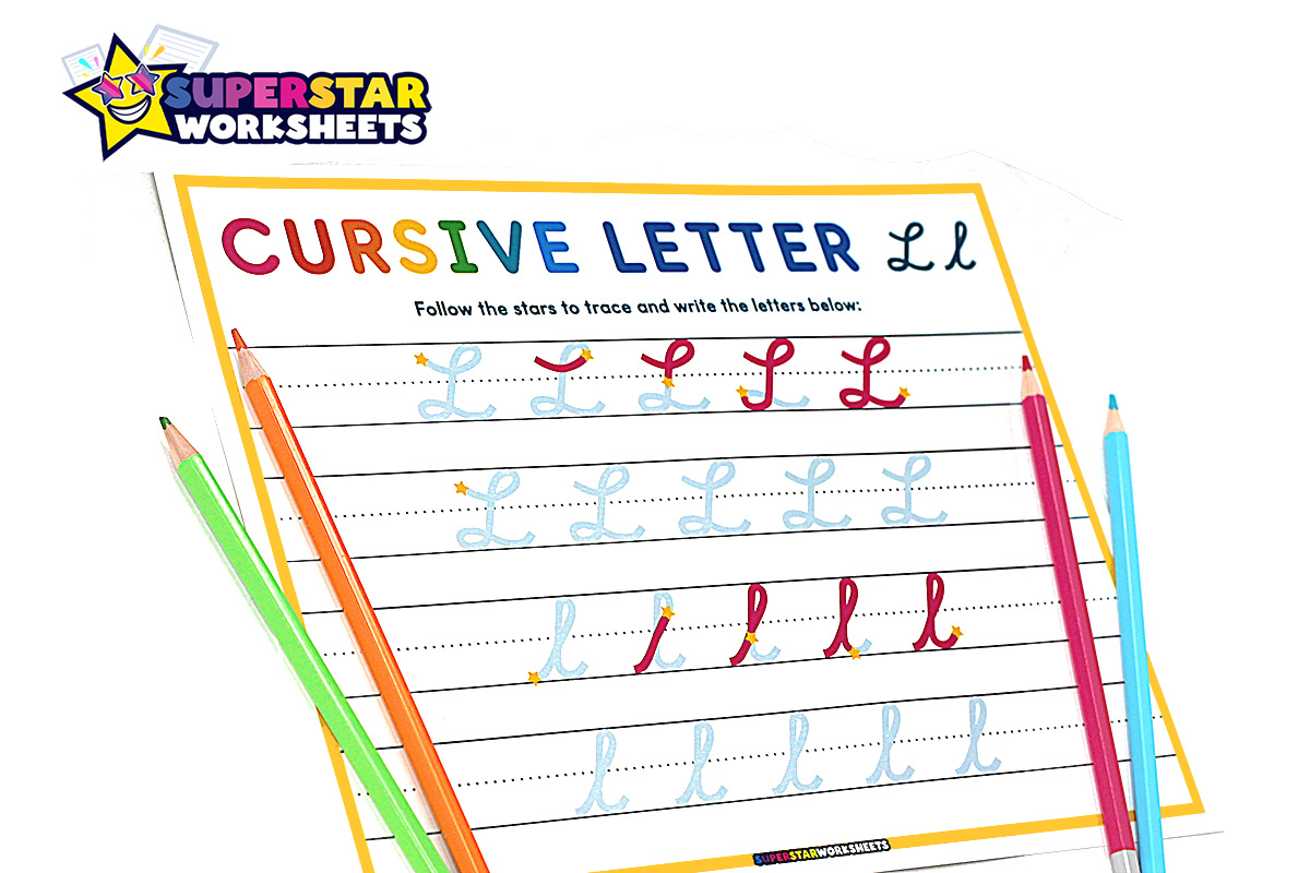 Cursive L - Superstar Worksheets