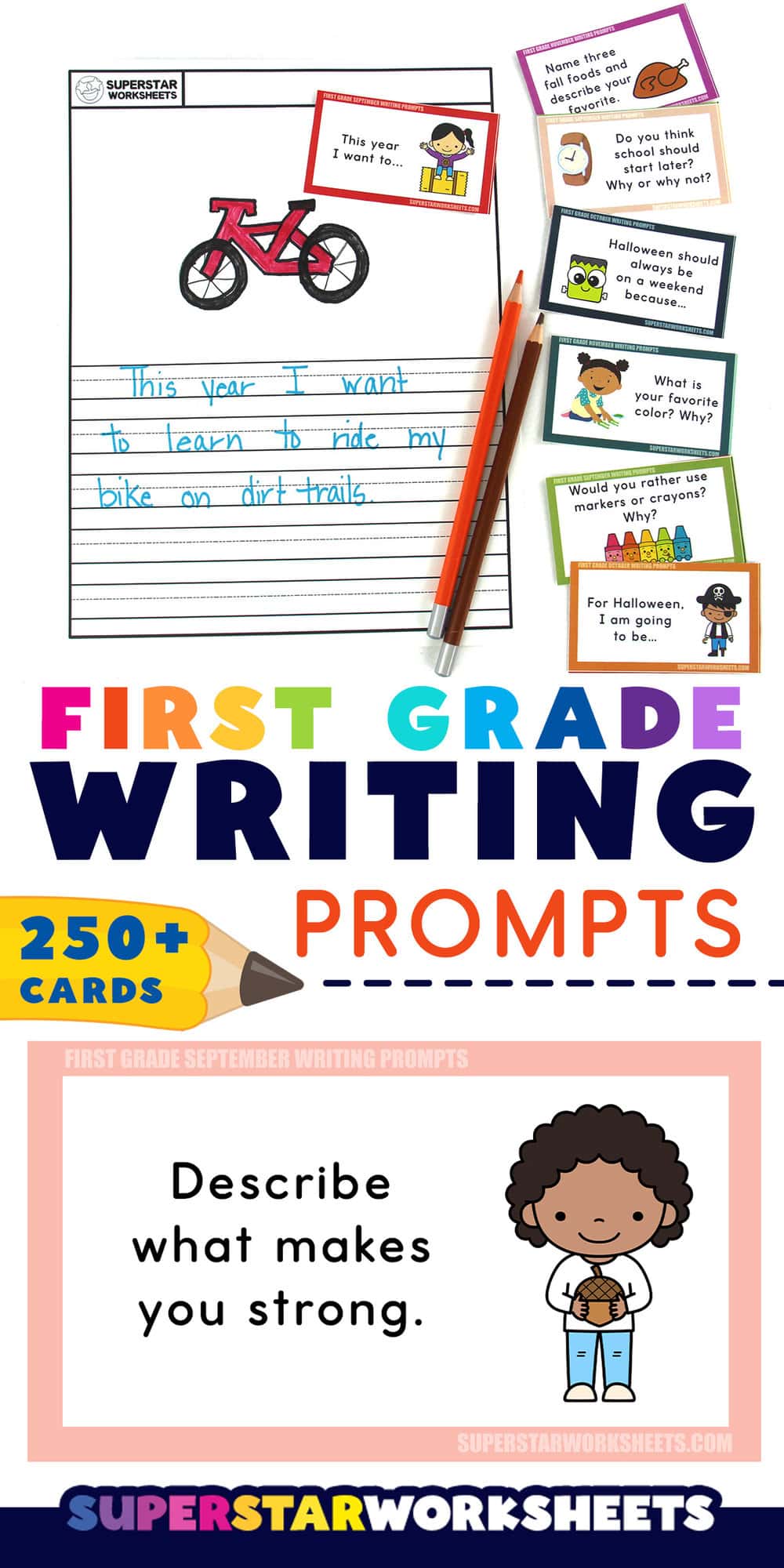 First Grade Writing Prompts - Superstar Worksheets
