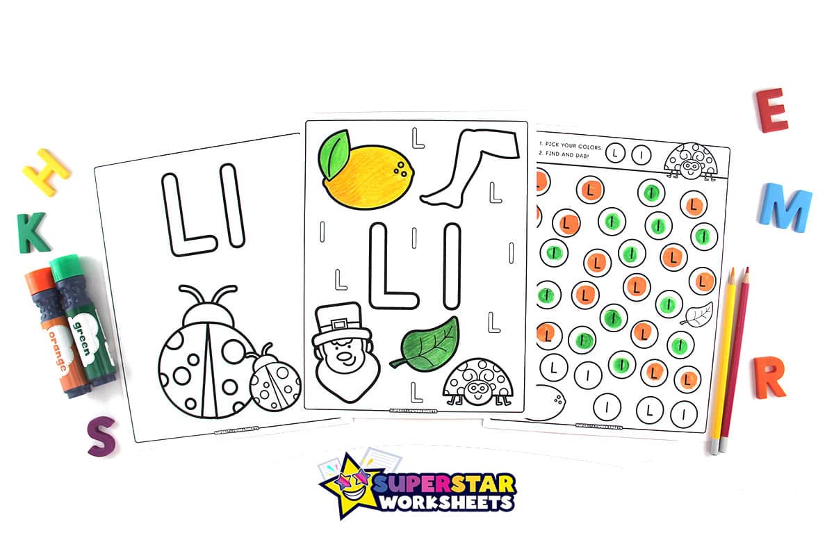 Letter L Coloring Pages Superstar Worksheets