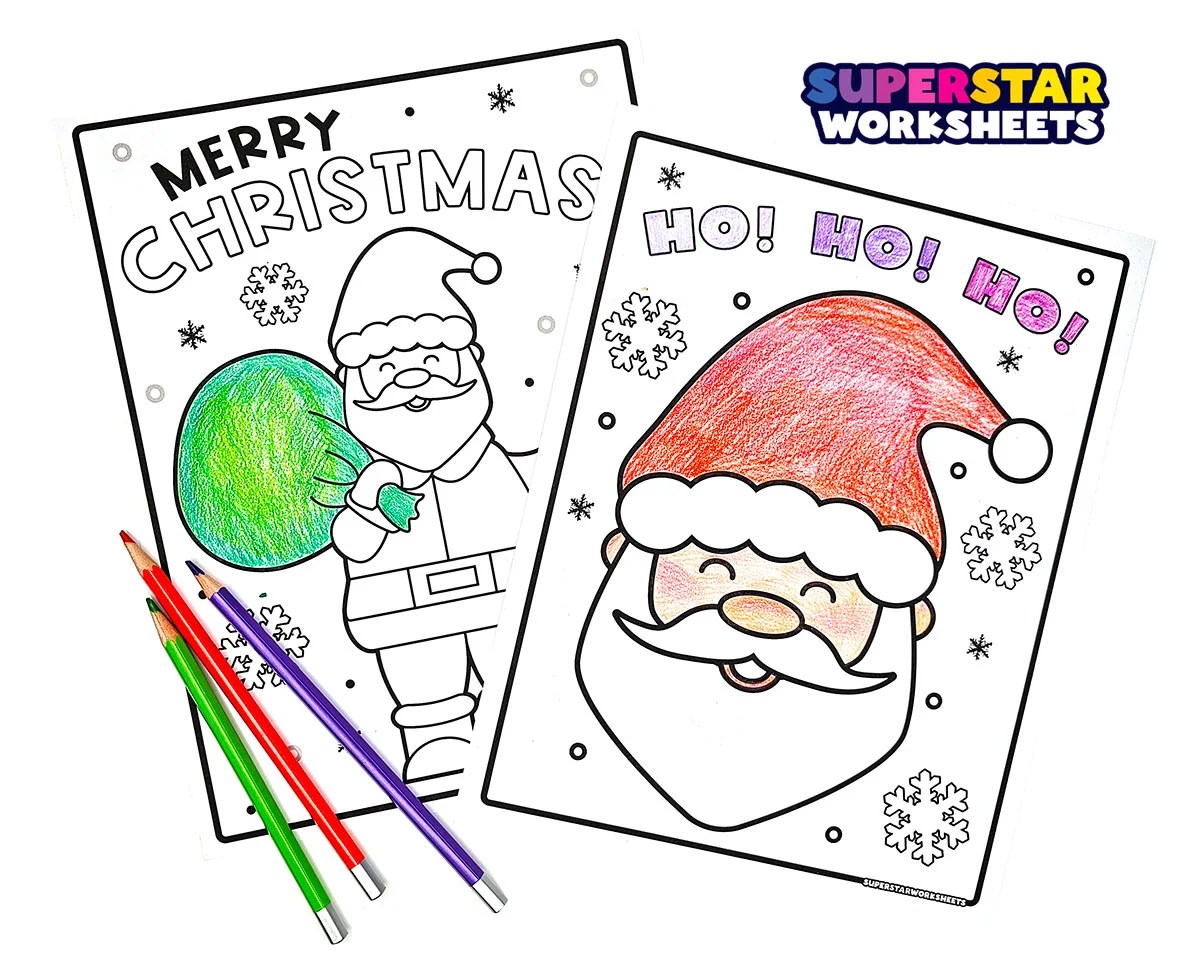 Santa Claus Coloring Pages For Kids Printable