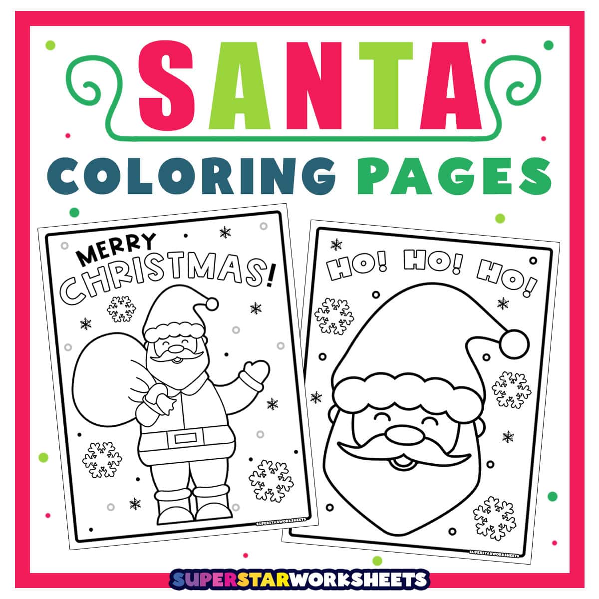 Printable Santa Coloring Pages [2025]
