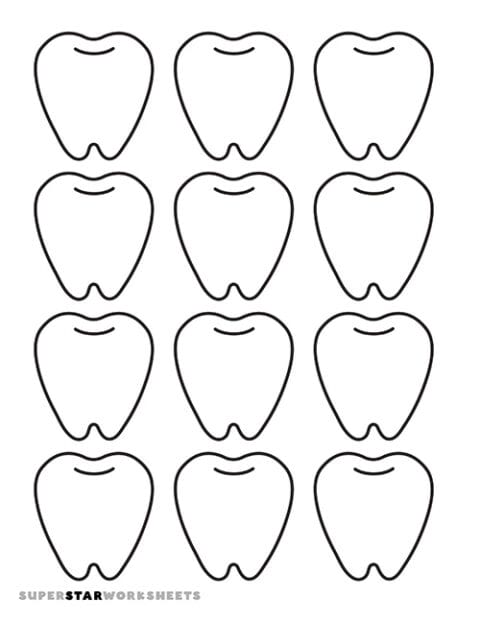 Tooth Template (Free Printables) - Superstar Worksheets