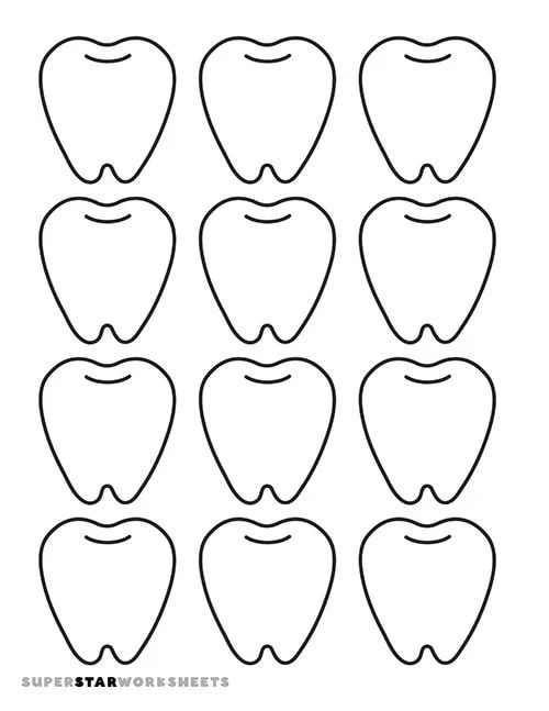 Tooth Template For Kids