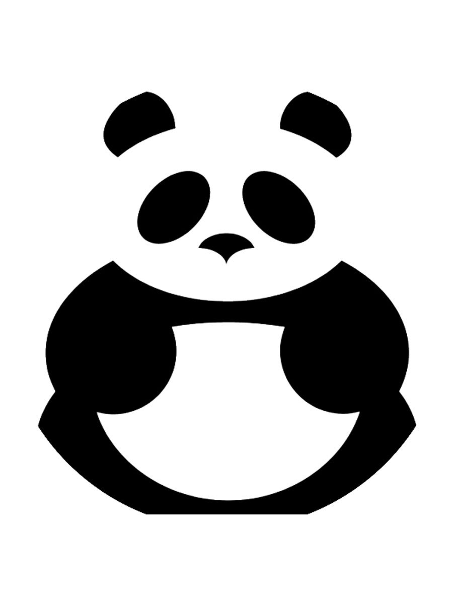 Cute Panda Stencil