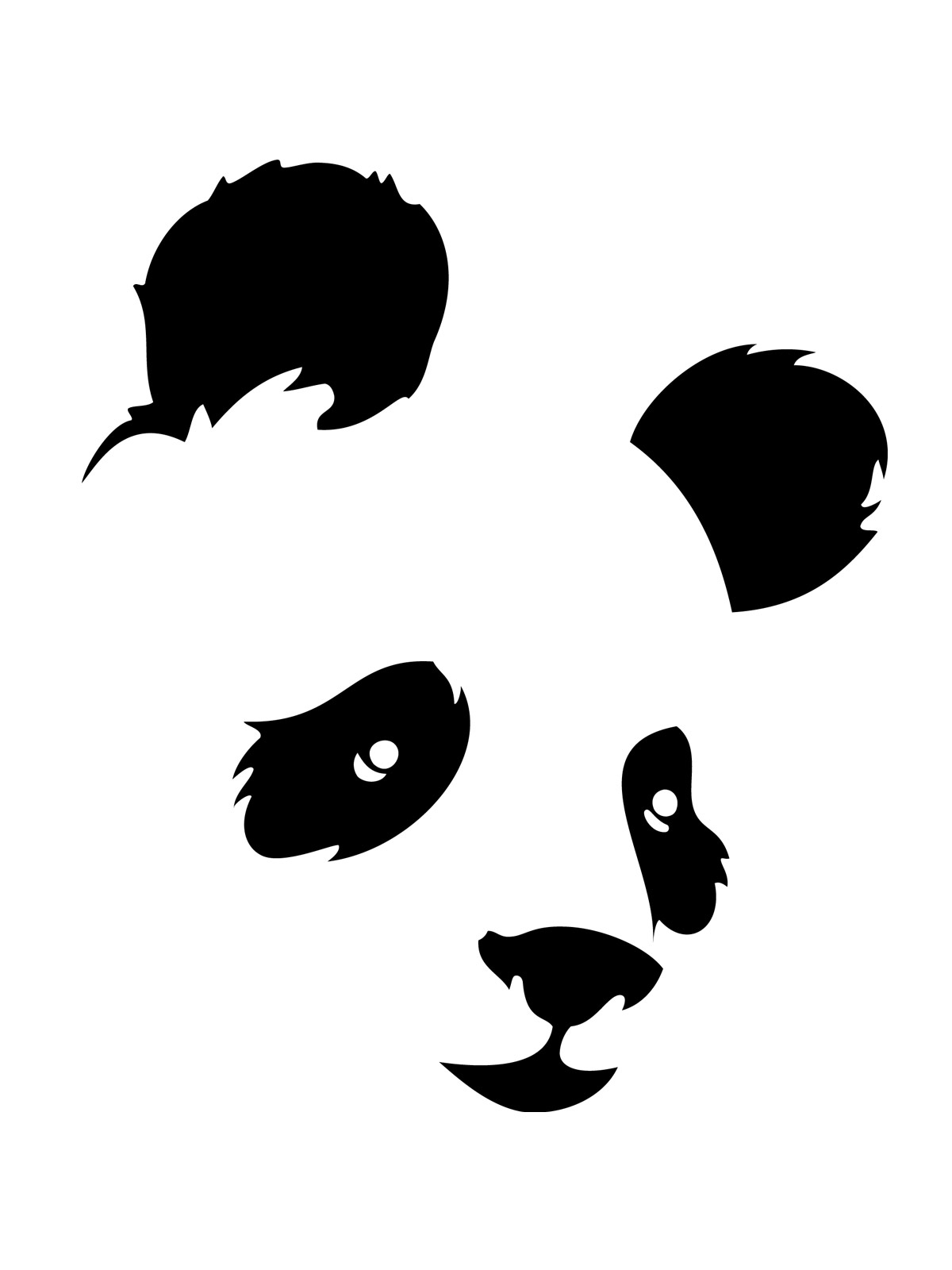 Free printable Panda stencils and templates