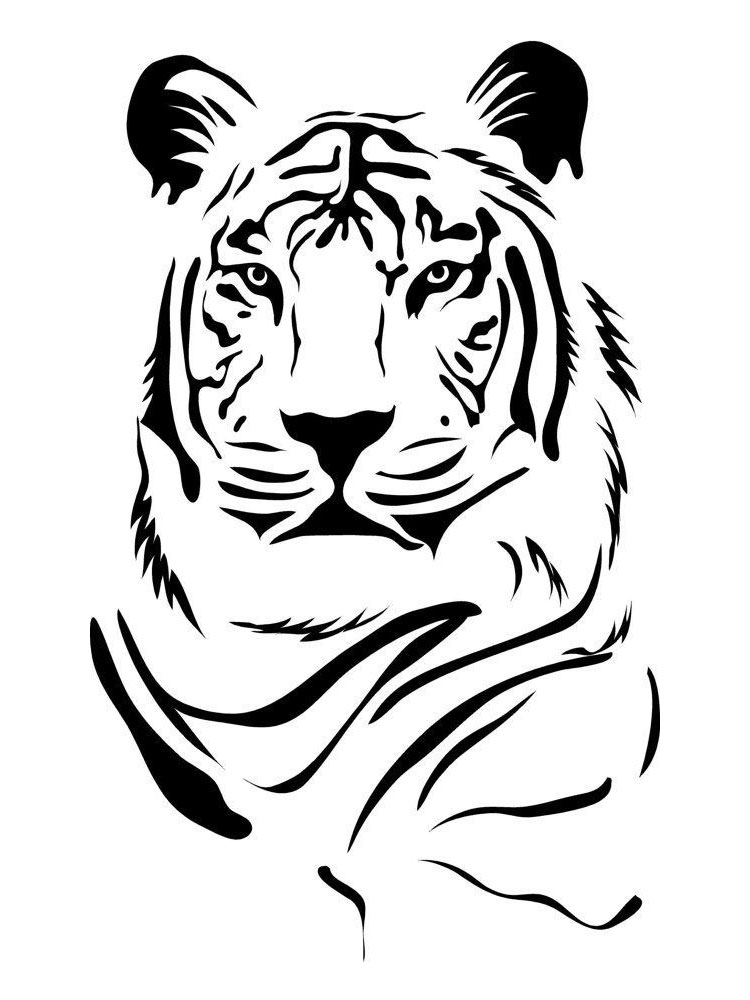 Tiger Stencil Printable Tiger Stencil Printable