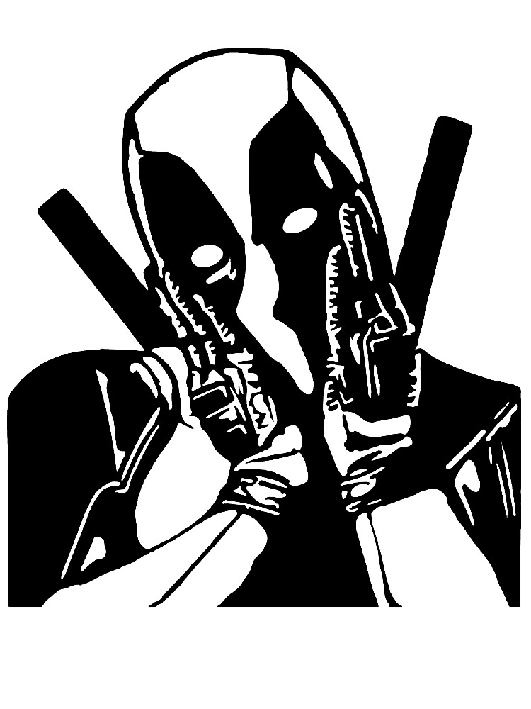 Free printable Deadpool stencils and templates