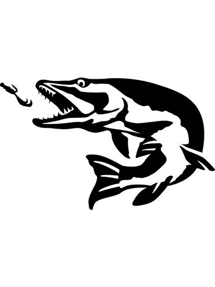 Téléchargez et imprimez des pochoirs Brochet