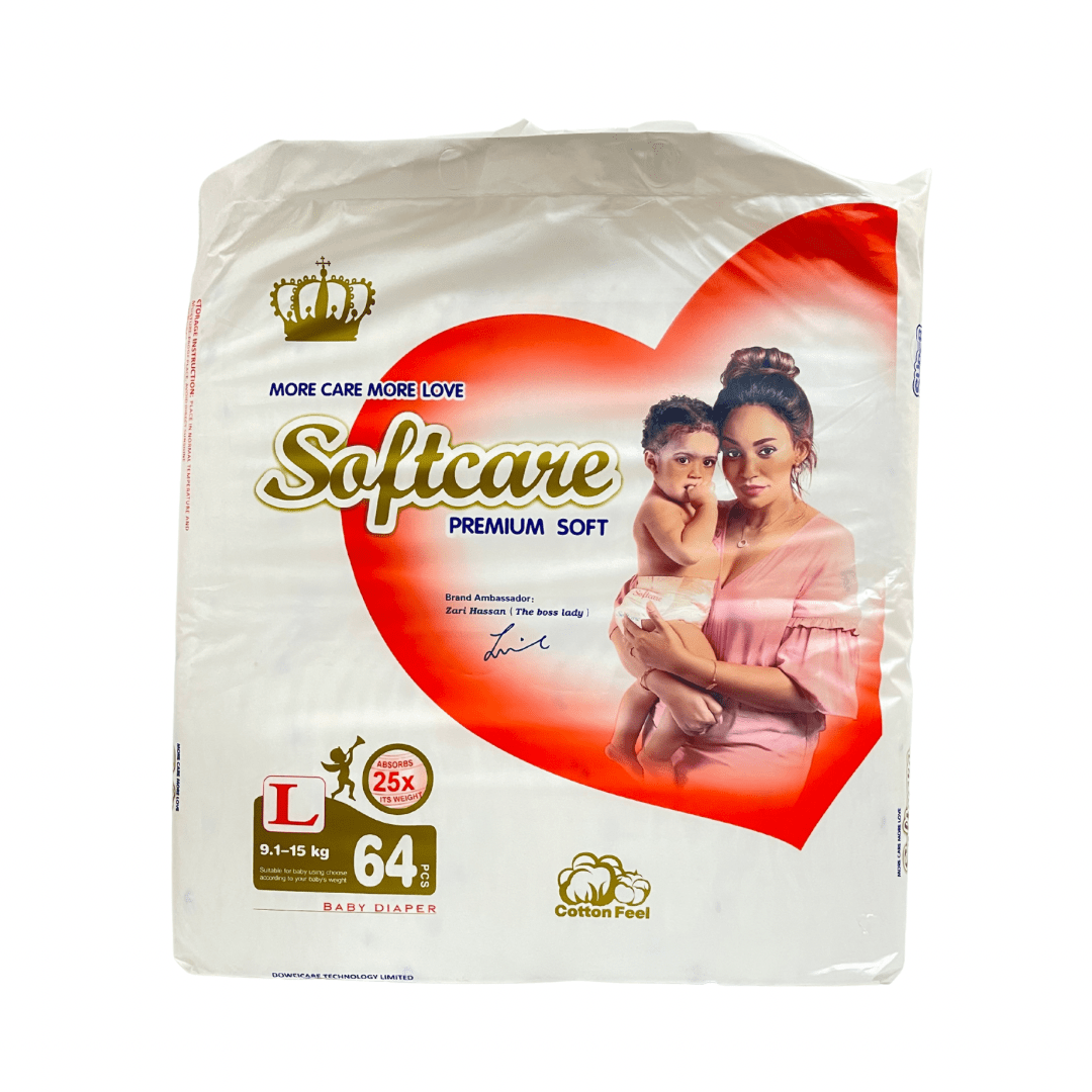 Softcare Baby Diapers Large 64pc (915Kg) Superstore Tanzania
