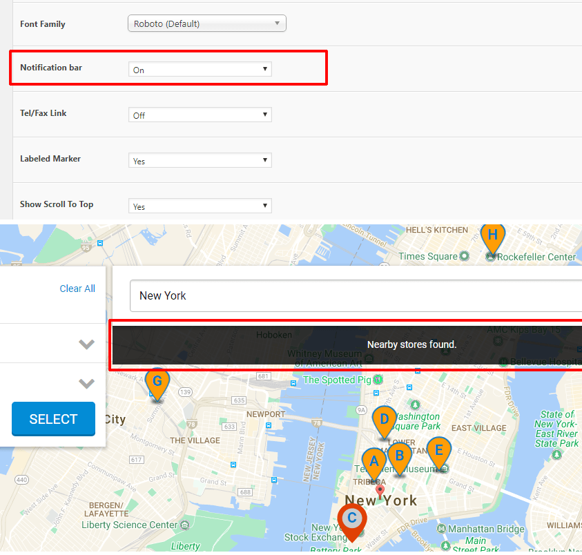 How to Enable/Disable Notification Bar Super Store Finder Community