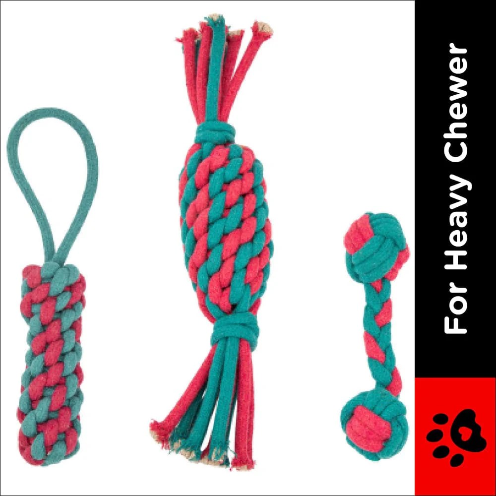 Buy TopDog Premium Ropey 3 Combo Toy for Dogs and Cats Online Supertails
