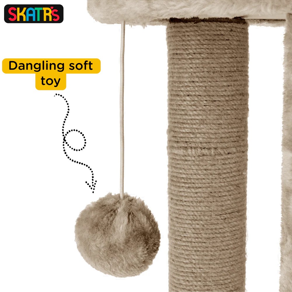 Skatrs Whisker Wonderland Circular Three Scratching Post with Hanging