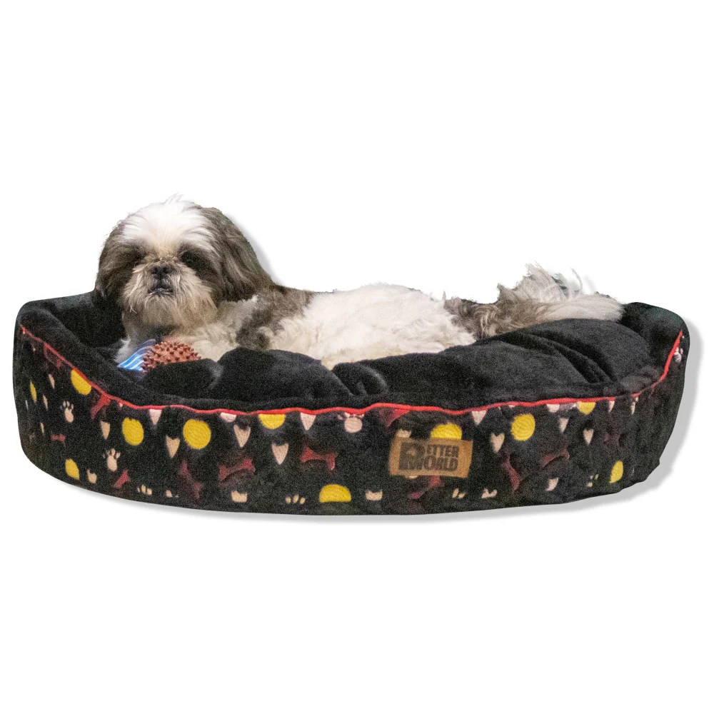 Petter World Soft Micro Fur Round Orthopedic Cuddler Bed with Removabl