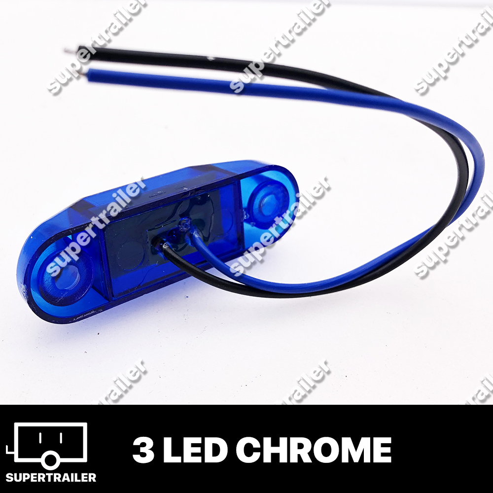 10X LED Clearance Lights Side Marker Blue Indicators Trailer Truck RV