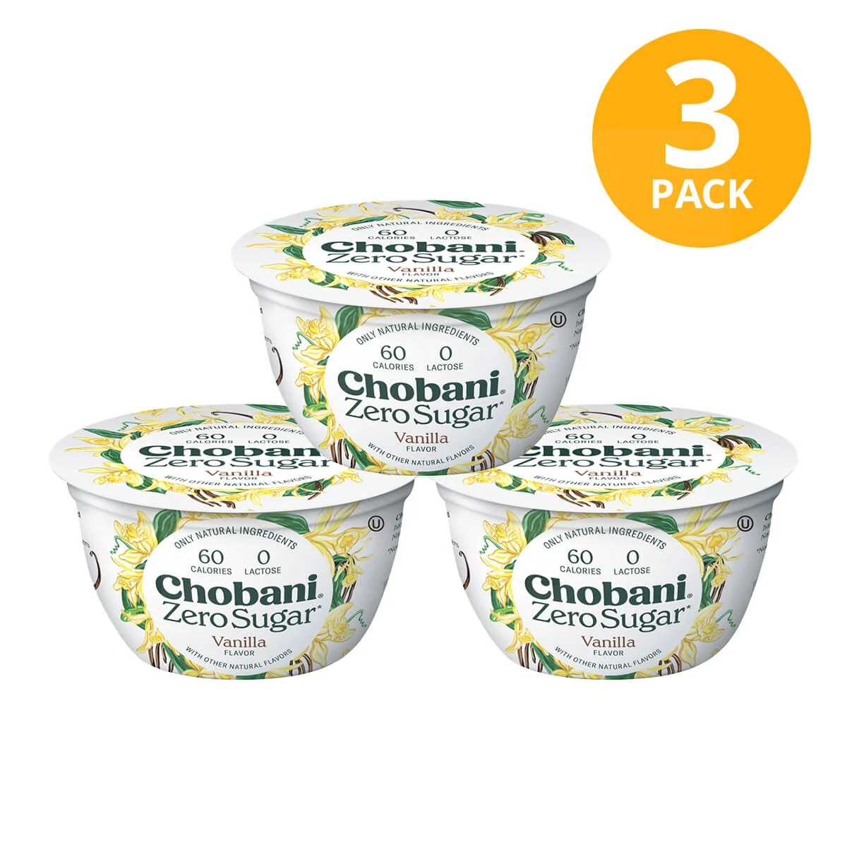 Chobani Zero Sugar Greek Yogurt, Variety Pack, Oz, 16 Ct