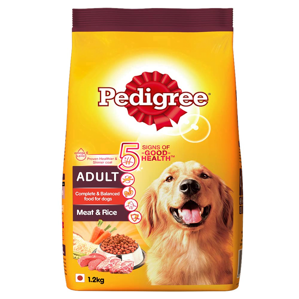 Pedigree Adult Dry Dog Food Meat & Rice,1.2kg pack buy onlineSupervet