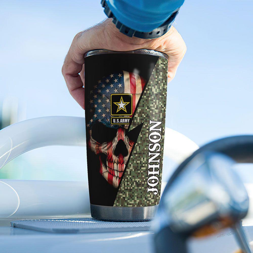 Personalized Us Army Tumbler Ideas Us Army Veteran Skull Customized