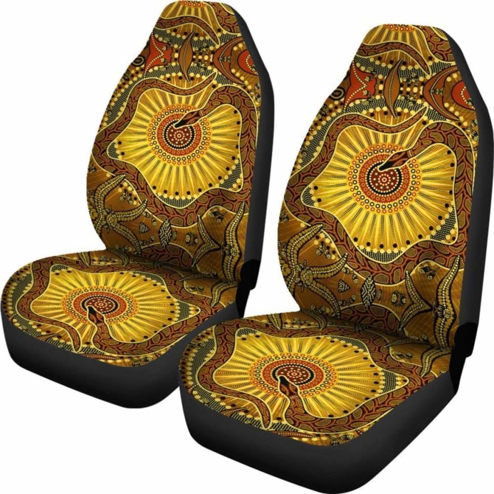 Australia Car Seat Covers Australian Aboriginal Snake Rainbow